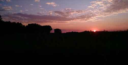 farm outline from sun photo